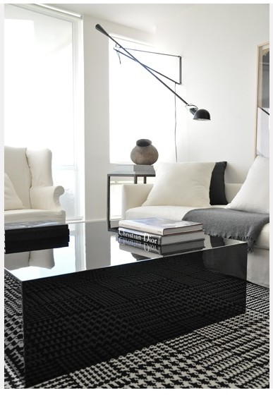 Interior Walls- Black and White in Home Furnishings