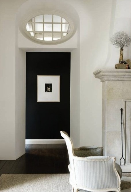 Black Accent Wall in Hallway - Interior Walls Design Blog