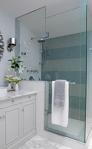 Glass Tile in Bath
